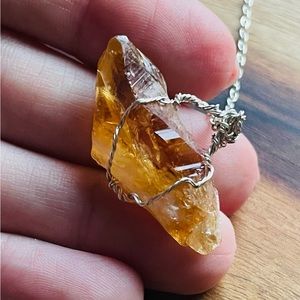 Citrine Crystal necklace by Nicole Leah